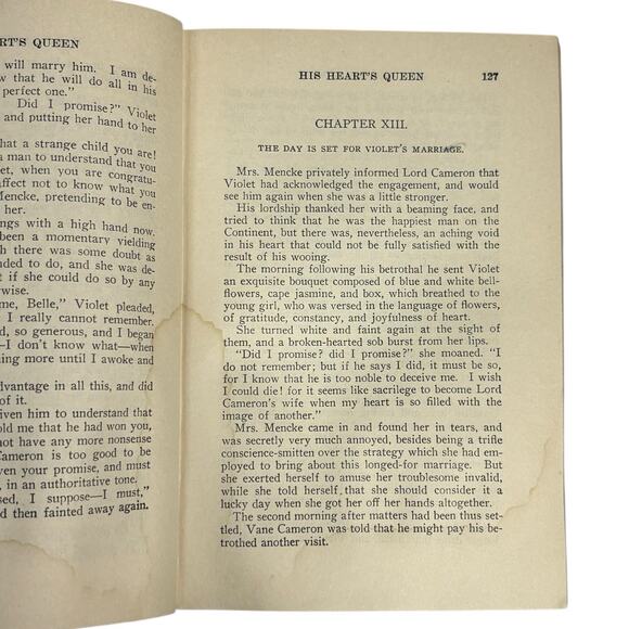 VTG 1903 "His Heart's Queen" By Mrs Georgie Sheldon A. L. Burt PUB CO Romance HC - Picture 14 of 16